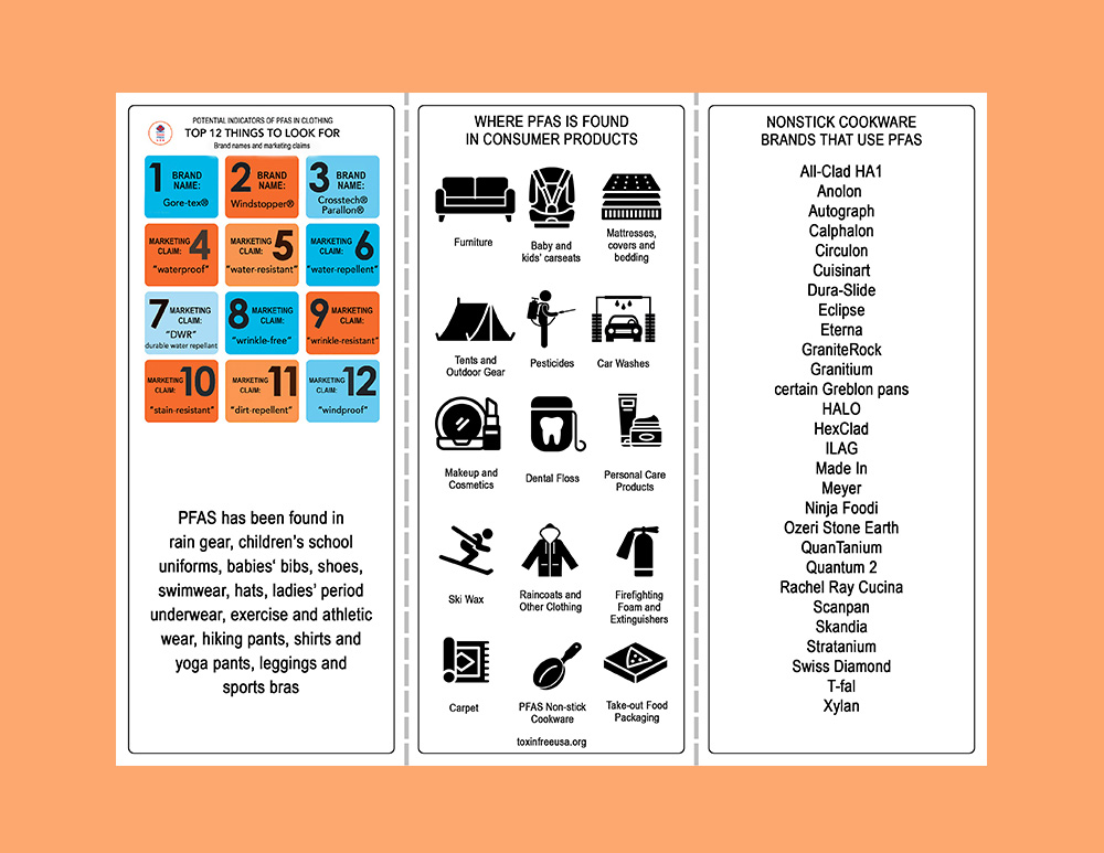 PFAS in Consumer Products Infographic Trifold
